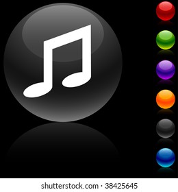 Icono de brillo musical. Ilustración vectorial.