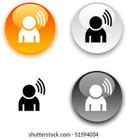 Music glossy round vector buttons.