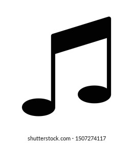 music glyph flat vector icon
