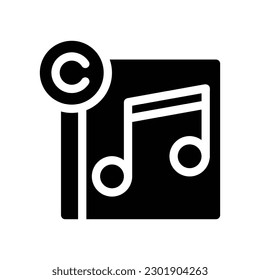 music glyph icon illustration vector graphic