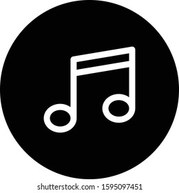 music glyph icon for web design or mobile applications. 