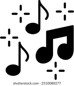 Music Glyph Vector Icon Design