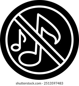 Music Glyph Vector Icon Design