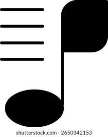 Music Glyph Vector Icon Design
