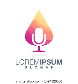 music gradient collection logo design