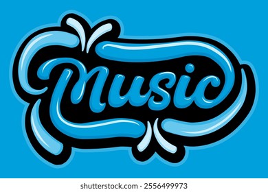 music graffiti lettering typography art illustration