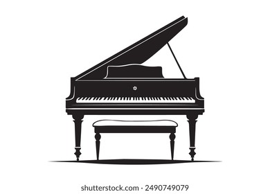 Music grand piano icons Simple set of music grand piano vector illustration