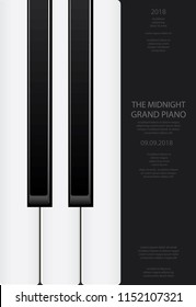 Music Grand Piano Poster Background Template Vector illustration