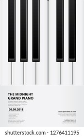Music Grand Piano Poster Background Template Vector illustration