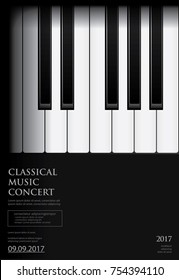Music Grand Piano Poster Background Template