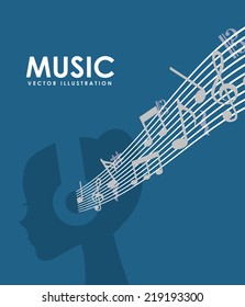 music graphic design , vector illustration