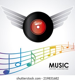 music graphic design , vector illustration