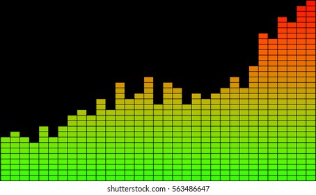 Music graphic equalizer background. Abstract vector illustration. Modern technology.