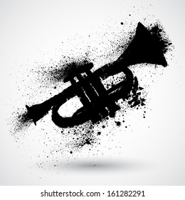 Music grunge trumpet