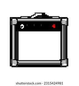 music guitar amplifier game pixel art retro vector. bit music guitar amplifier. old vintage illustration