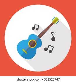 music guitar flat icon