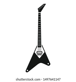 Music guitar icon. Simple illustration of music guitar vector icon for web design isolated on white background