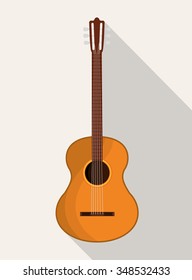 Music guitar instrument graphic design, vector illustration eps10