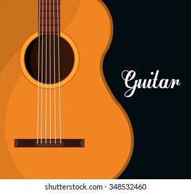 Music guitar instrument graphic design, vector illustration eps10