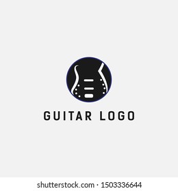 Music Guitar Logo Design Vector
