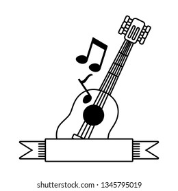 music guitar note ribbon