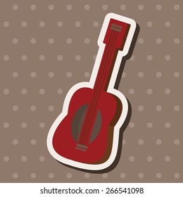 music guitar theme elements vector,eps