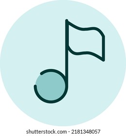 Music hall, illustration, vector on a white background.
