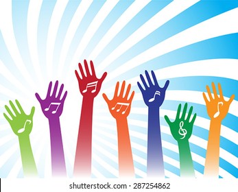 music hand background