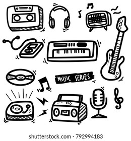 Music hand drawn doodle