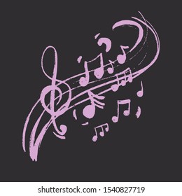 Music hand drawn elements for your design