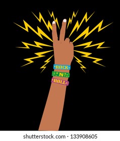 music hand sign vector art