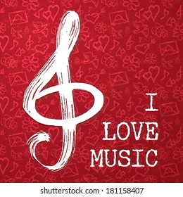 music handmade vector illustration