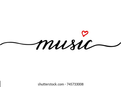 Music handwritten text vector