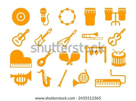 Music Harmony Instrument Icon Set