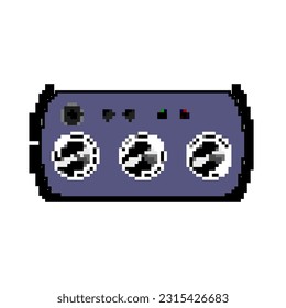 music headphone amp game pixel art retro vector. bit music headphone amp. old vintage illustration