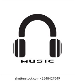 Music Headphone Logo Design Element