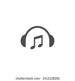 Music headphone logo Vector template