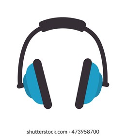 music headphone technology and electronic device vector illustration
