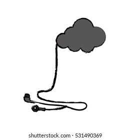Music headphones device icon vector illustration graphic design