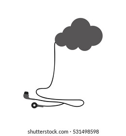 Music headphones device icon vector illustration graphic design
