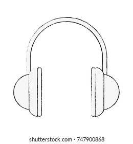 Music headphones isolated