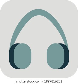 Music headset, illustration, on a white background.