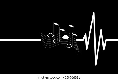 music heart beating, can not live without music