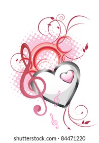 music hearts - vector