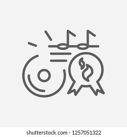 Music hit icon line symbol. Isolated vector illustration of  icon sign concept for your web site mobile app logo UI design.