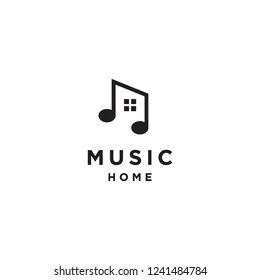 music home logo icon template