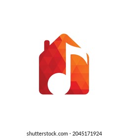Symbol für das Musikhome-Logo, Vektorgrafik.