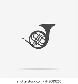 Music horn icon. Vector concept illustration for design.