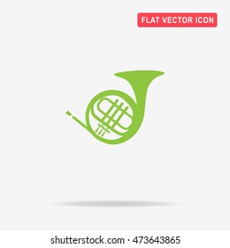 Music horn icon. Vector concept illustration for design.