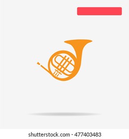 Music horn icon. Vector concept illustration for design.